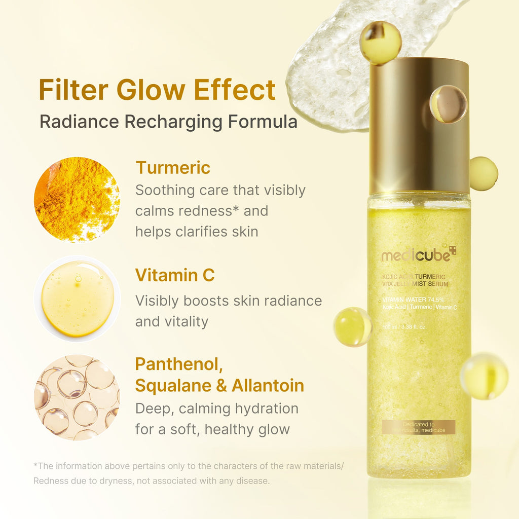 Kojic Acid Turmeric Vitamin Gold Jelly Mist Serum - Daily Glow Care