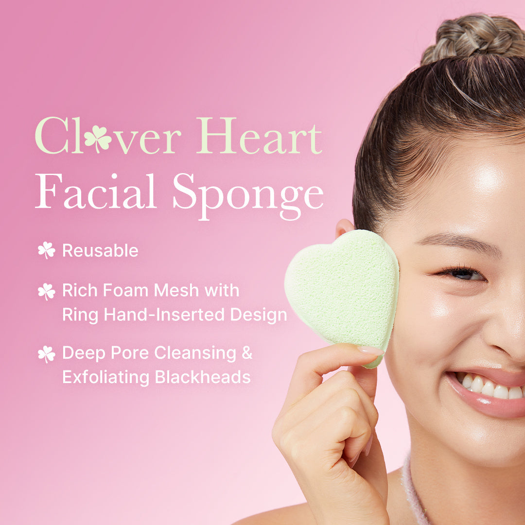 Clover Heart Facial Sponge - Simple Glow Care