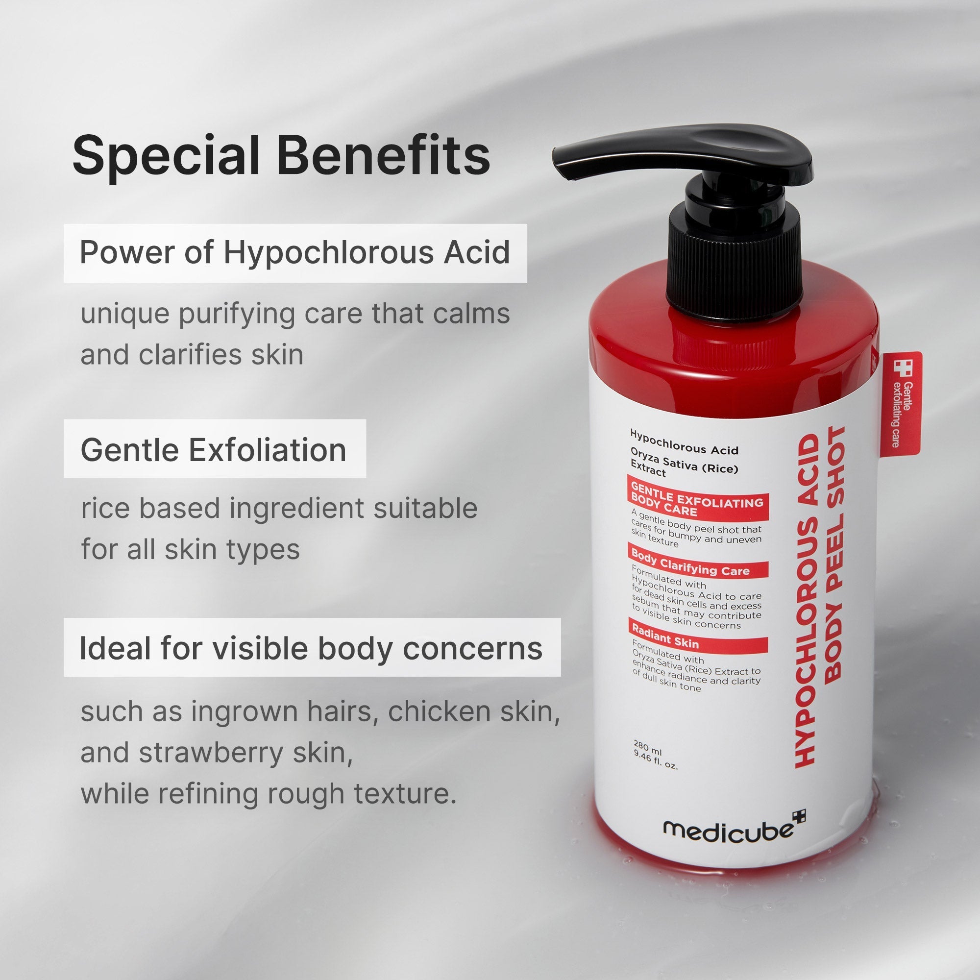 Hypochlorous Acid Rice Body Peel Shot - Glow for Real Life
