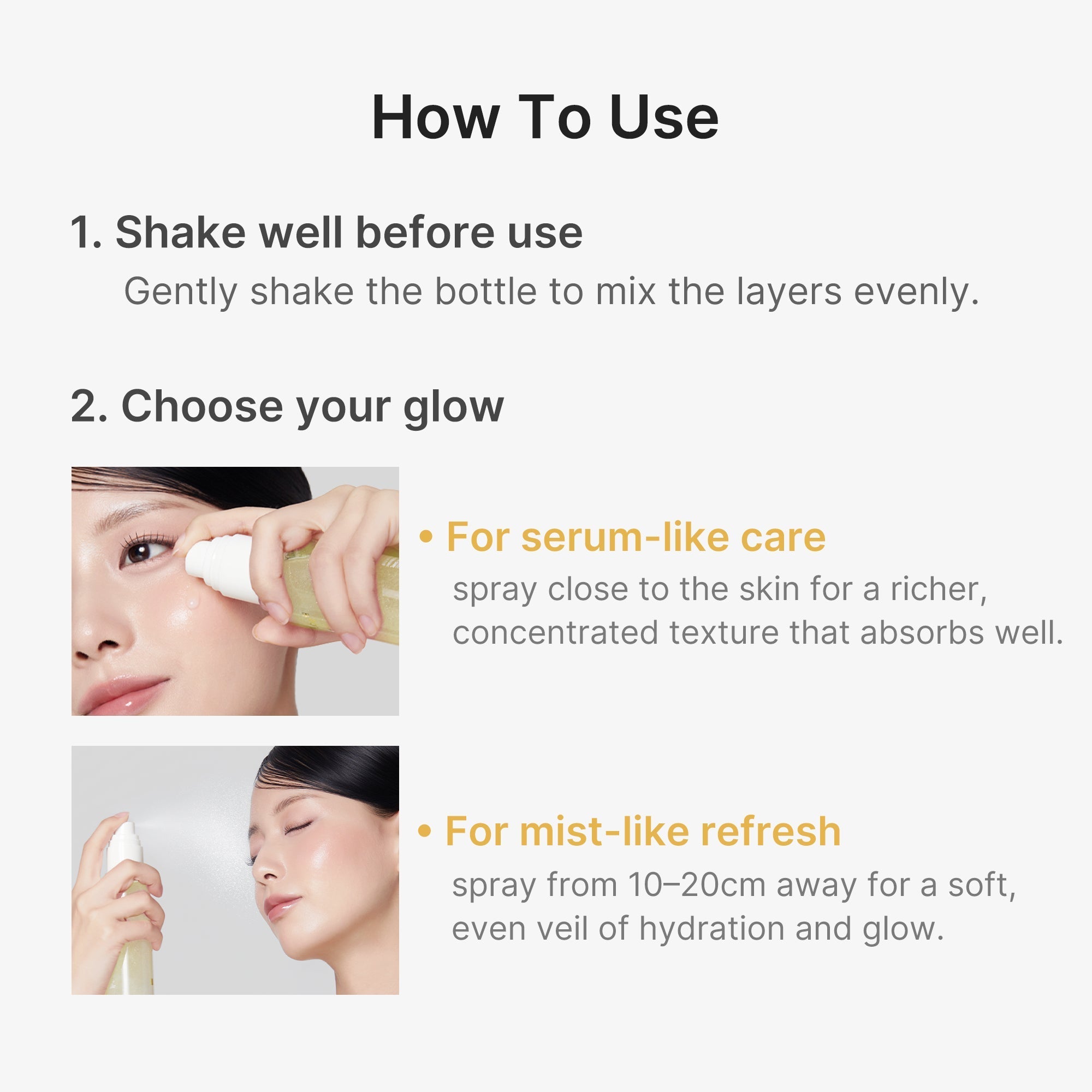 Kojic Acid Turmeric Vitamin Gold Jelly Mist Serum - Daily Glow Care