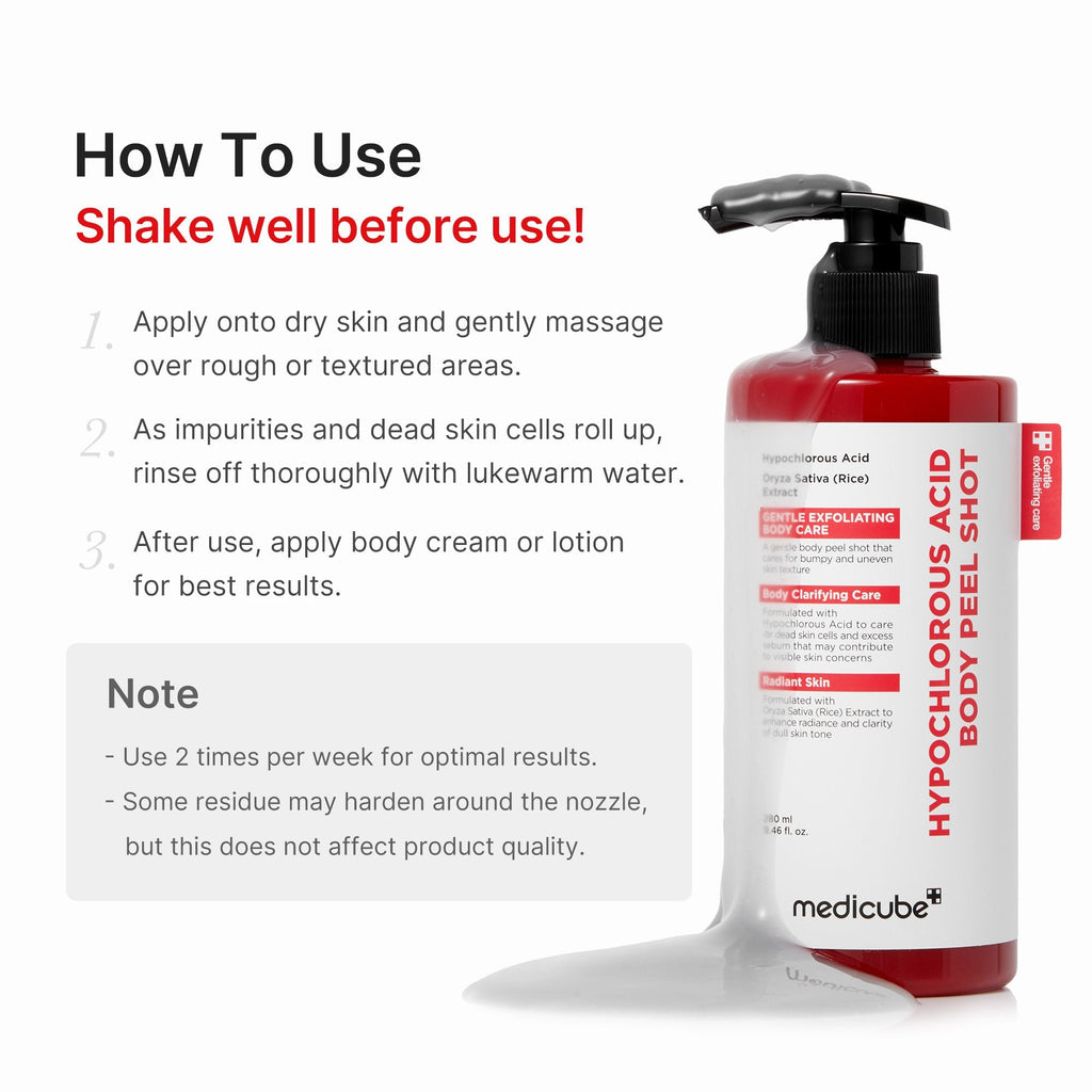 Hypochlorous Acid Rice Body Peel Shot - Glow for Real Life