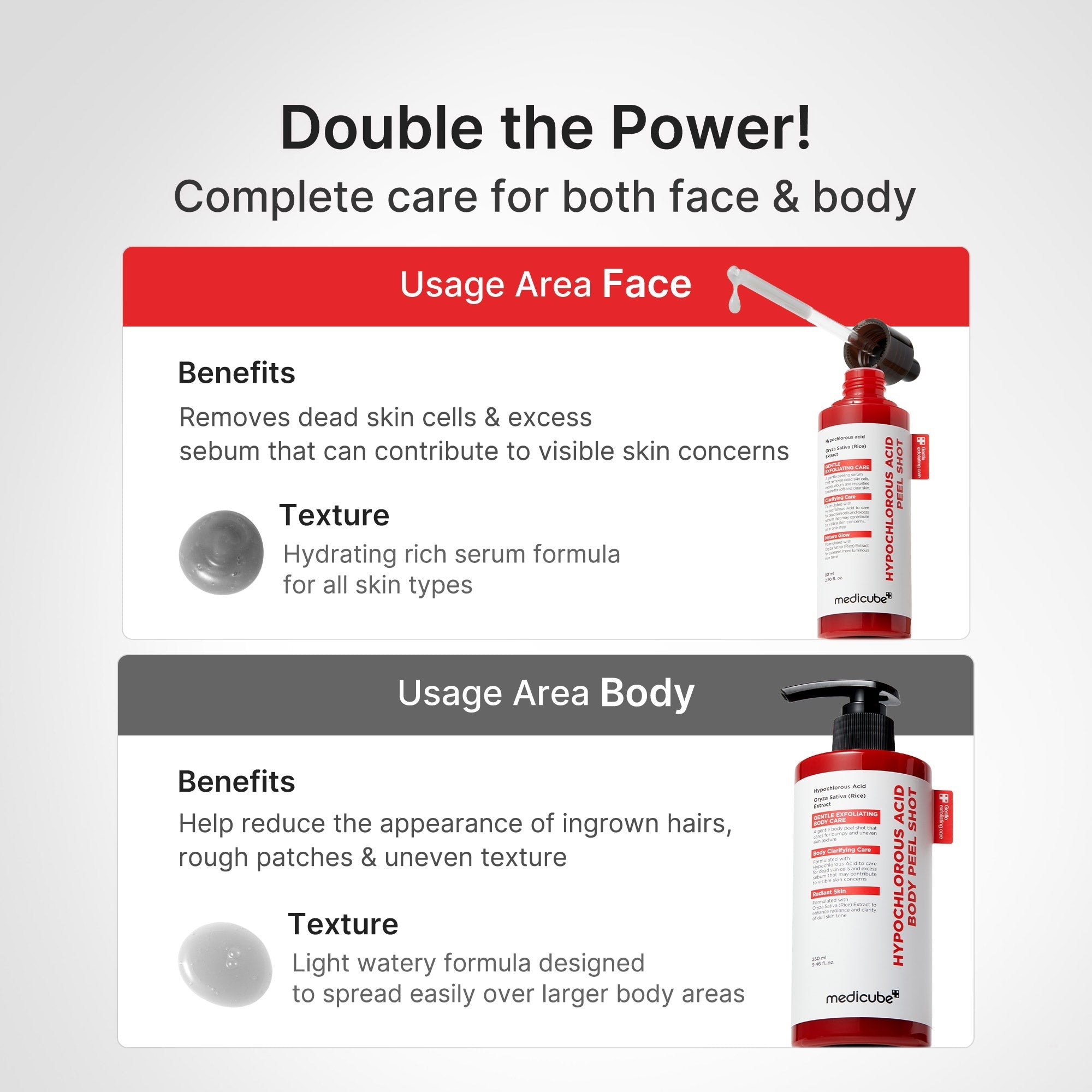 Hypochlorous Acid Rice Body Peel Shot - Glow for Real Life