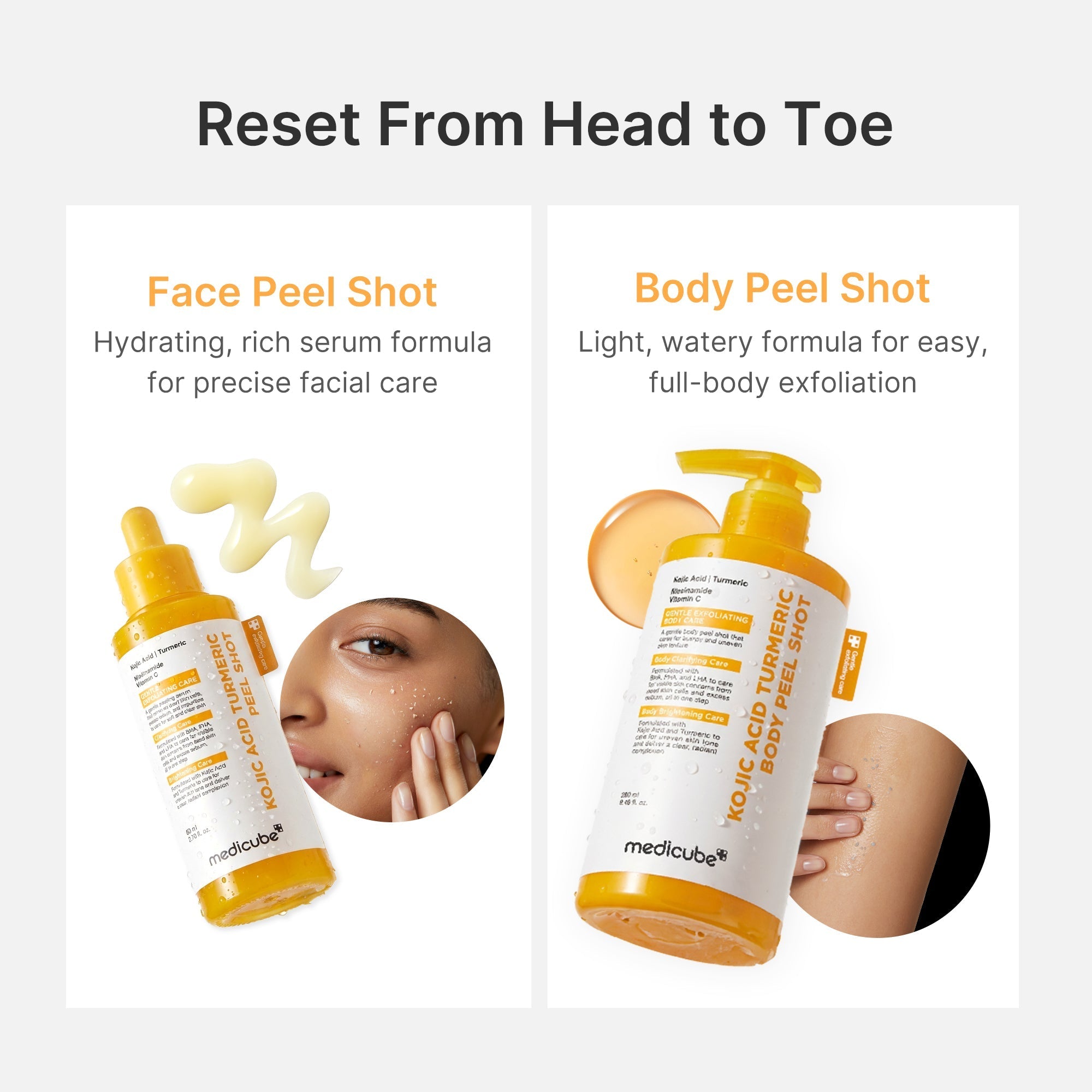 Kojic Acid Turmeric Body Peel Shot - Glow Care Made Easy