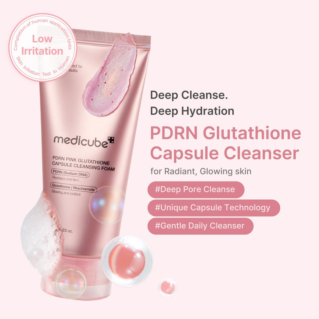 PDRN Pink Glutathione Capsule Foam Cleanser - Skin Refresh Daily