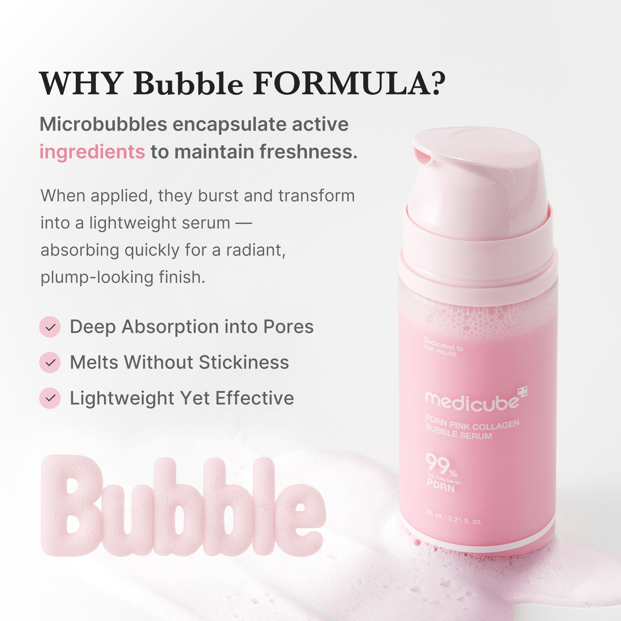PDRN Pink Collagen Bubble Serum - Smooth Care Daily