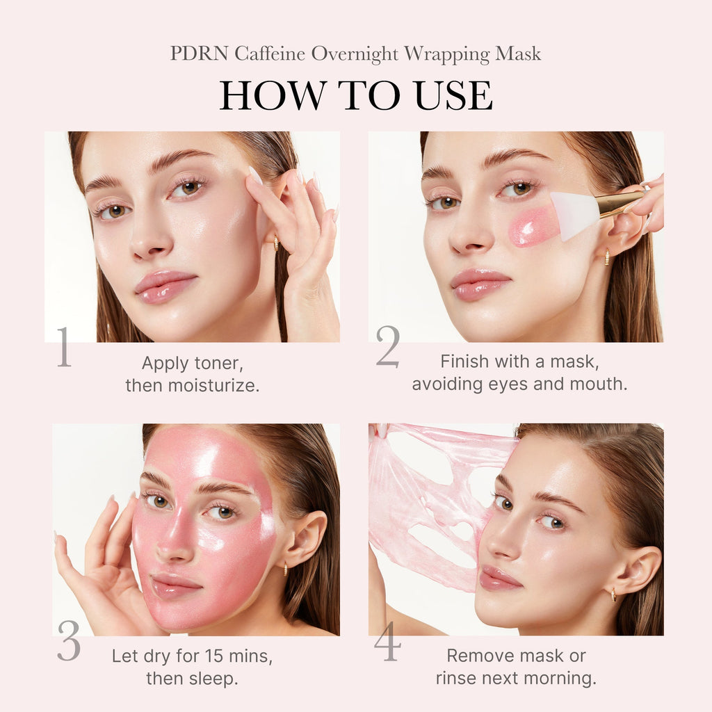 PDRN Pink Caffeine Overnight Wrapping Mask - Soft and Fresh