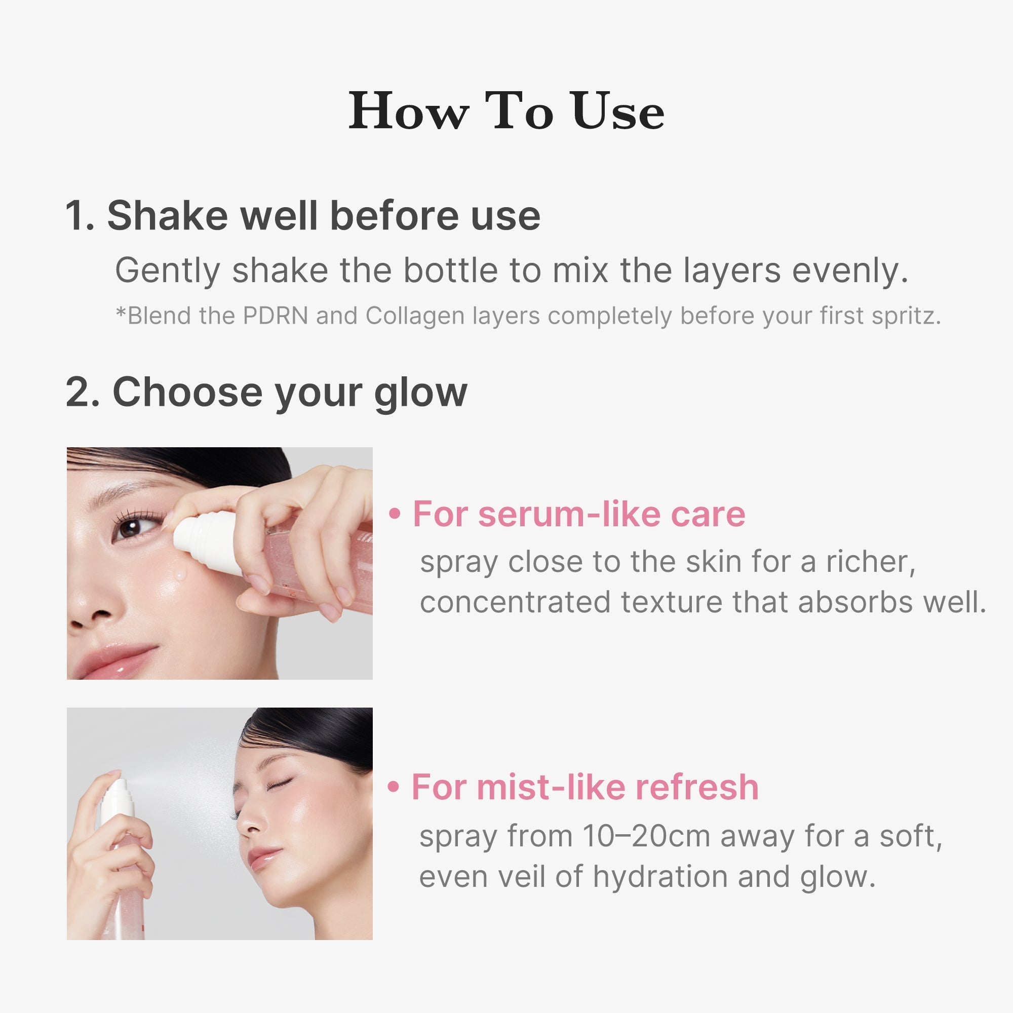 PDRN Pink Collagen Glow Jelly Mist Serum - Beauty Care Daily