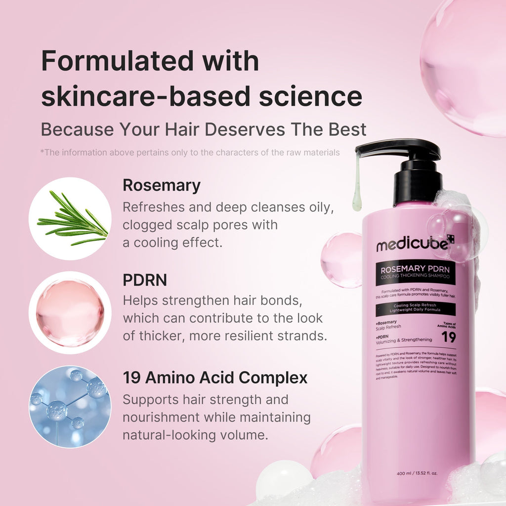 Rosemary PDRN Cooling Thickening Shampoo - Fresh Skin Made Easy